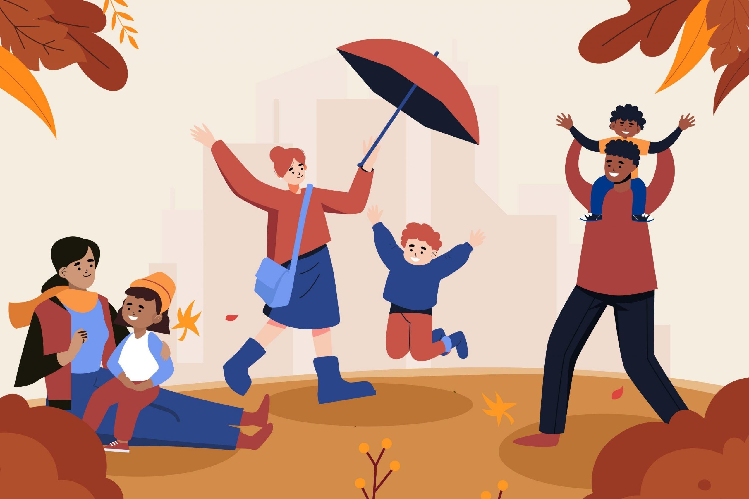 Planes divertidos para hacer en familia durante el otoño