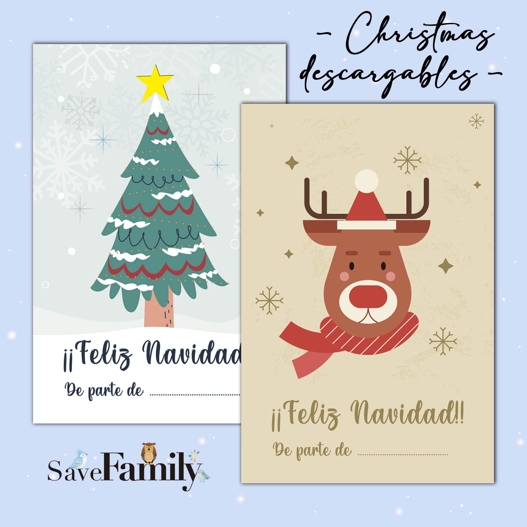 Christmas descargables para que los peques feliciten las fiestas