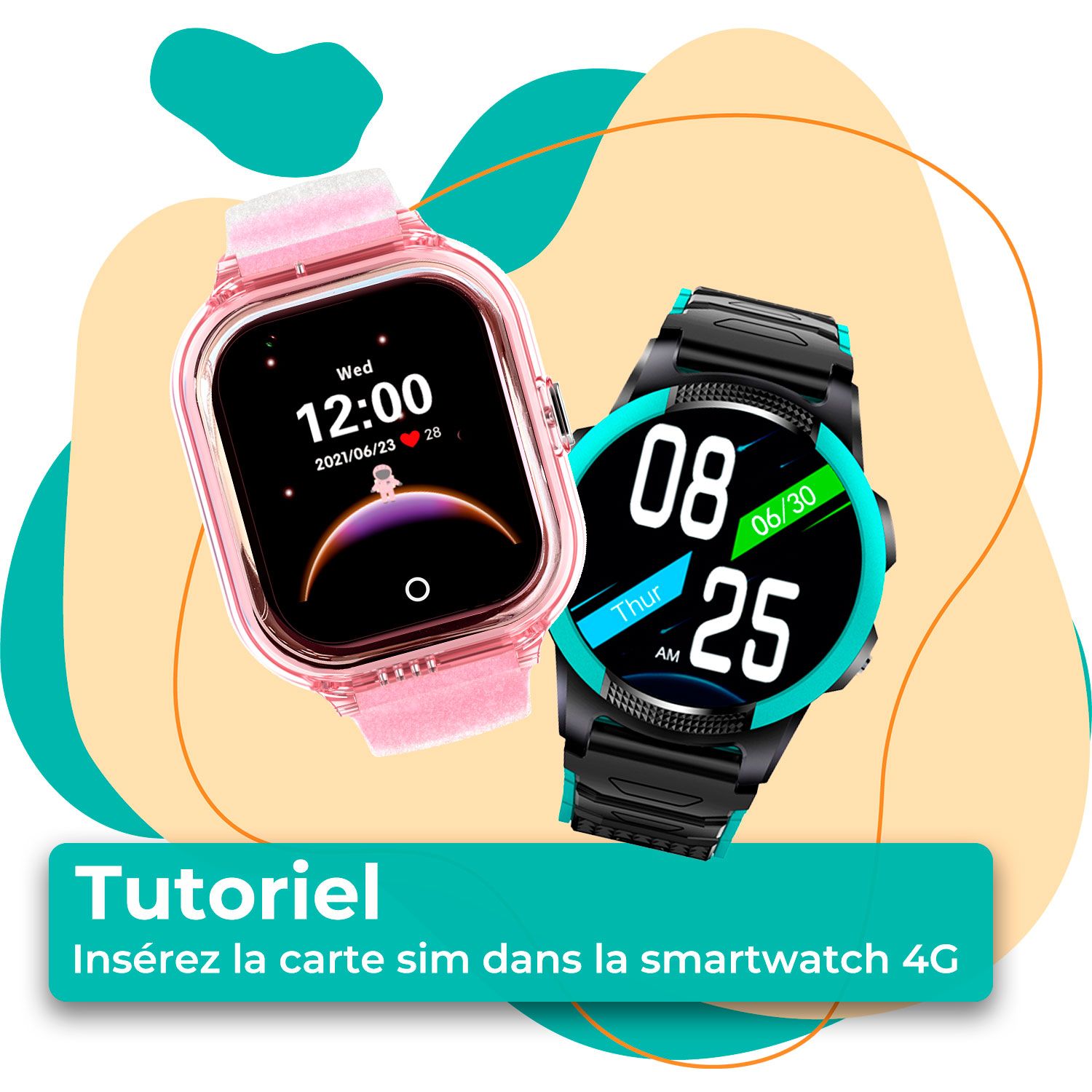 Insérer la carte sim dans la smartwatch 4G