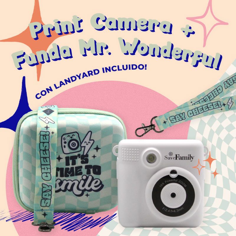Una colaboración muy veraniega: ¡Una funda de edición limitada para nuestra cámara print totalmente customizada por Mr.Wonderful!