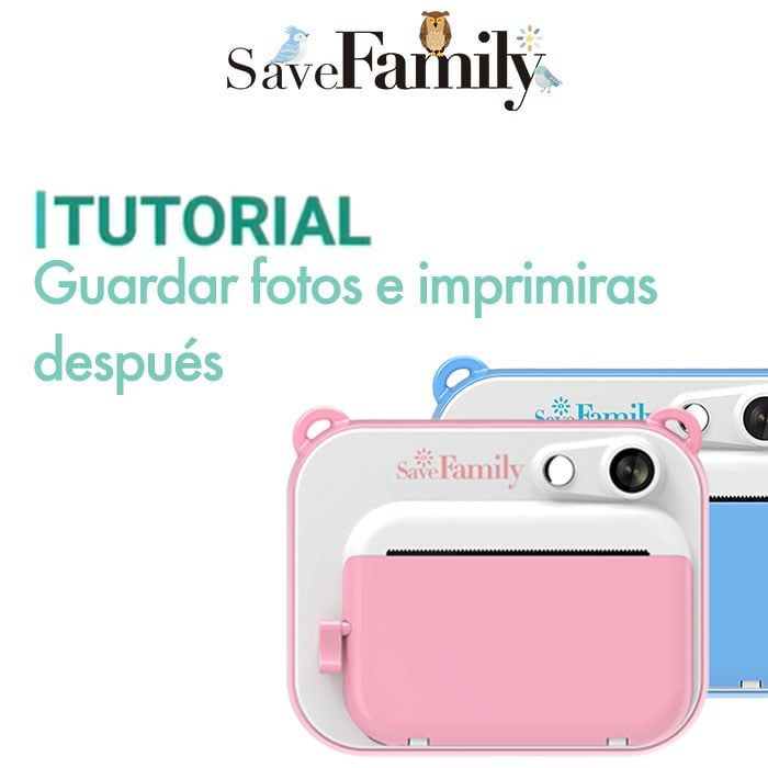 Guardar fotos e imprimirlas después con la cámara SaveFamily Print