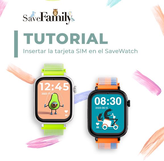 Cómo insertar la tarjeta SIM en el modelo SaveWatch+